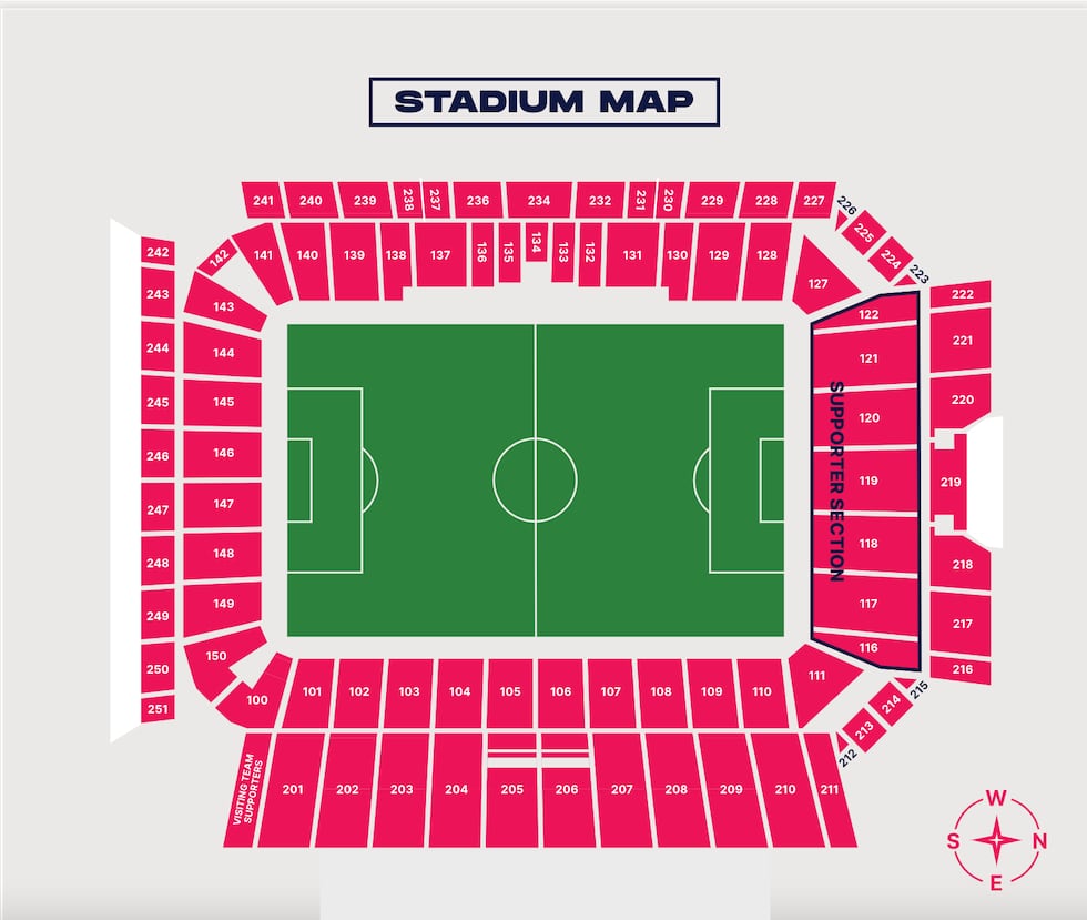 A map of seating options at CITYPARK.