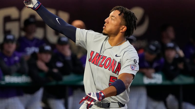 Arizona outfielder Chase Davis (5) during an NCAA baseball game against Grand Canyon on...