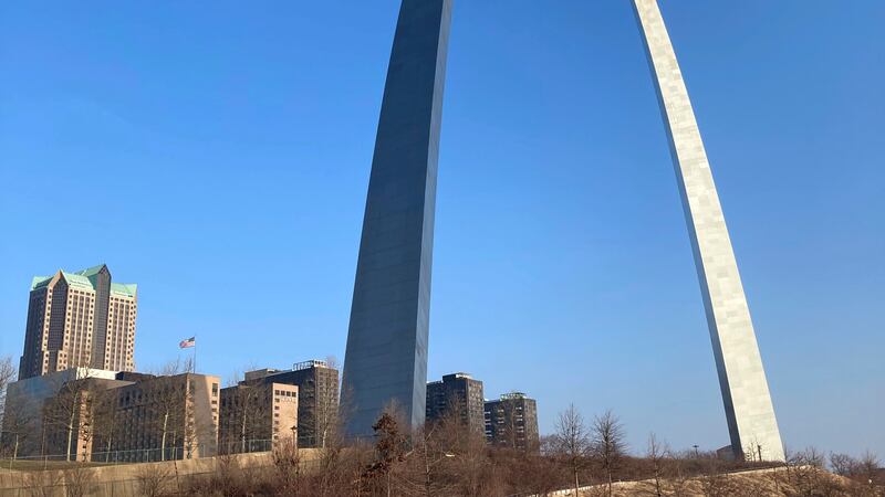 The Gateway Arch is seen, Thursday, March 3, 2022 in St. Louis. The Arch was built in the...