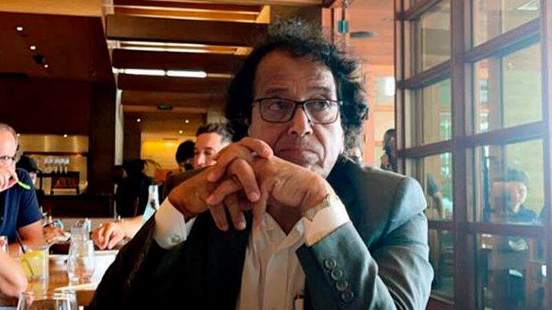 In this photo provided by Ibrahim Almadi, Saad Ibrahim Almadi sits in a restaurant in an...