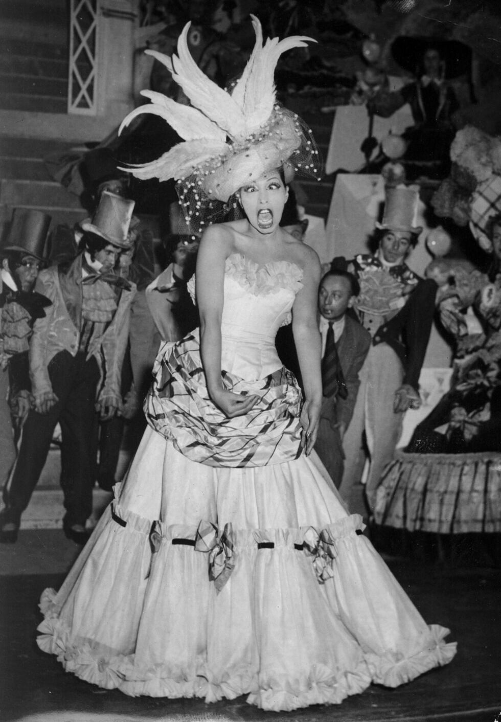 Our file picture shows famous american Jazz singer and dancer Josephine Baker during a...