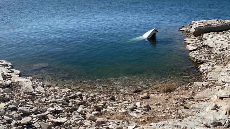 Colorado Parks and Wildlife confirms this is the boat that capsized at Lake Pueblo on May 29,...