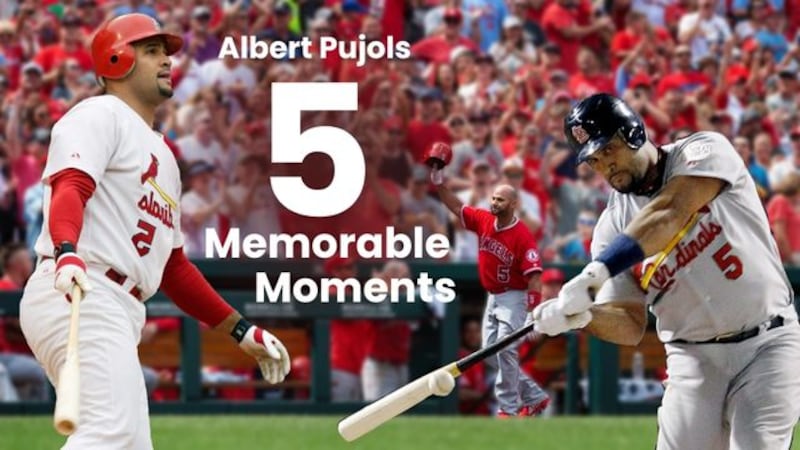 Albert Pujols finished his career batting .296, with 703 home runs and 2,218 RBIs.