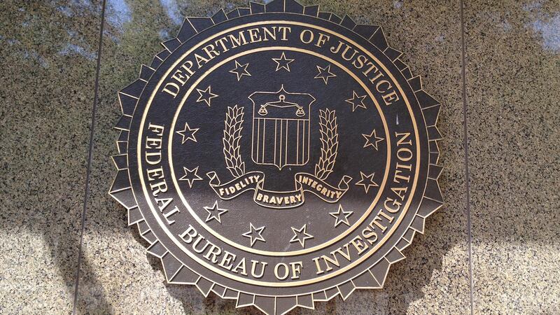 FILE - The U.S. Federal Bureau of Investigation seal is seen outside the FBI building in...
