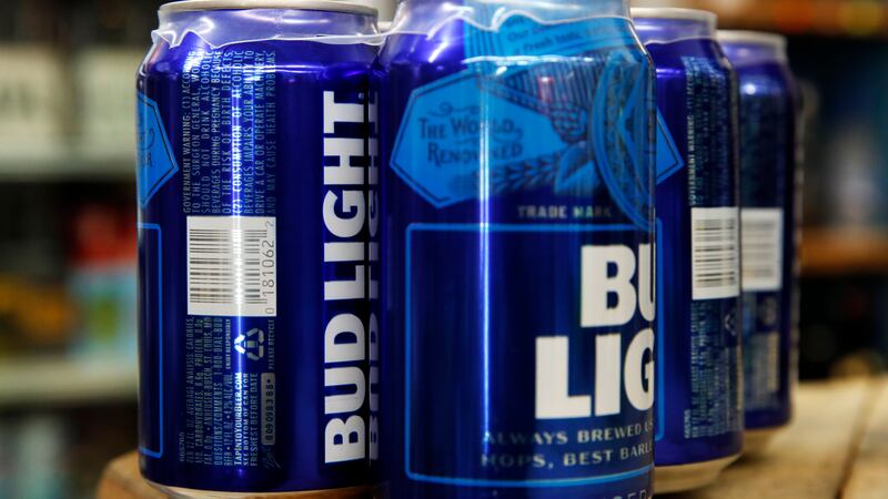 This Thursday, Jan. 10, 2019, photo shows cans of Bud Light in Washington. (AP...