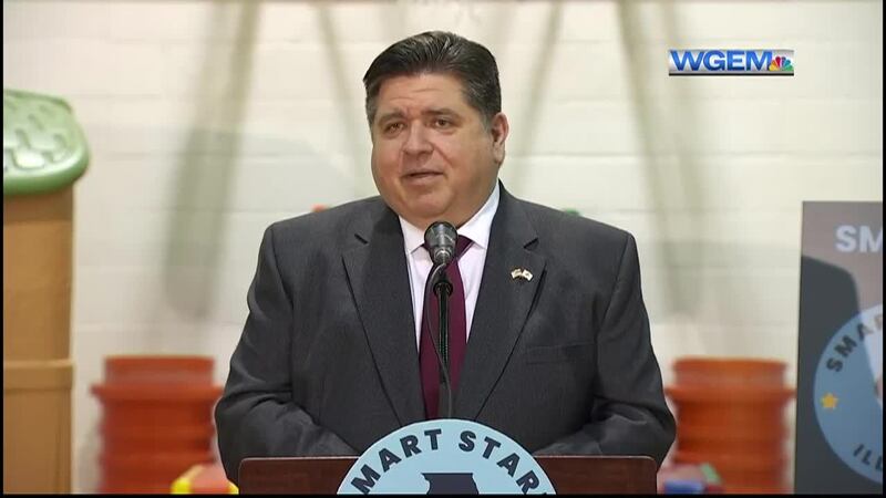 Gov. Pritzker discusses budget proposal at MacArthur Early Childhood Center in Macomb